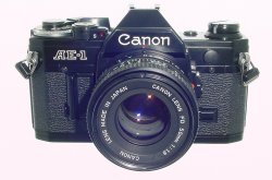 Canon AE-1 35mm SLR Film Manual Camera with Canon 50mm F/1.8 FD Lens