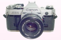 Canon AE-1 35mm SLR Film Manual Camera with Canon 50mm F/1.8 FD Lens