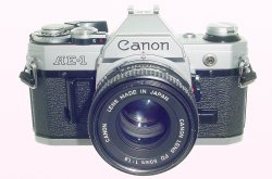 Canon AE-1 35mm SLR Film Manual Camera with Canon 50mm F/1.8 FD Lens