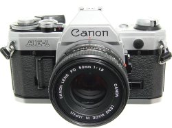 Canon AE-1 35mm SLR Film Manual Camera with Canon 50mm F/1.8 FD Lens