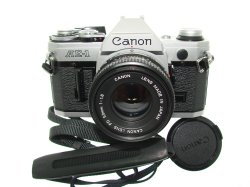 Canon AE-1 35mm SLR Film Manual Camera with Canon 50mm F/1.8 FD Lens