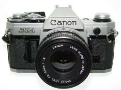 Canon AE-1 35mm SLR Film Manual Camera with Canon 50mm F/1.8 FD Lens