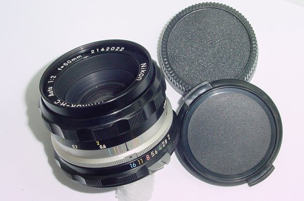 Nikon 50mm F/2 NIKKOR-H.C Auto Pre-AI Manual Focus Standard Lens - As Mint