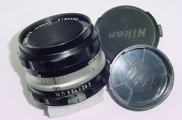 Nikon 50mm F/2 NIKKOR-H.C Auto Pre-AI Manual Focus Standard Lens - As Mint