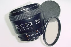 Nikon 85mm F/1.8 D AF NIKKOR Auto Focus Portrait Lens - Excellent