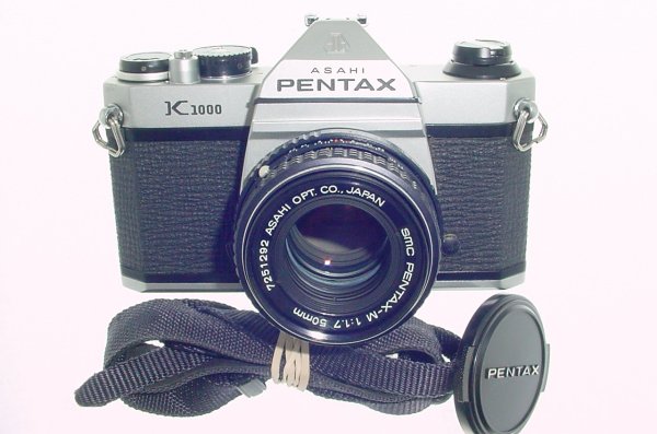 Pentax K1000 35mm Film SLR Manual Camera with Pentax-M 50mm F/1.7 SMC Lens