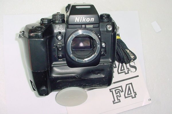 Nikon F4 35mm Film SLR Manual Camera Body Date Back MF-23 with Nikon MB-23 Grip