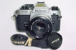 Nikon FG-20 35mm Film SLR Manual Camera with Nikon 50mm F/1.8 Series E Lens