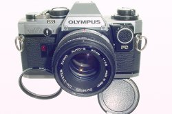 Olympus OM10 35mm Film SLR Manual Camera with Olympus 50/1.8 Zuiko Lens + MA