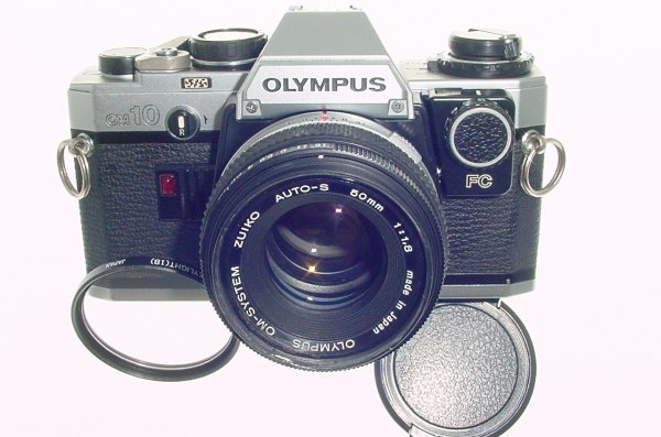 Olympus OM10 35mm Film SLR Manual Camera with Olympus 50/1.8 Zuiko Lens + MA
