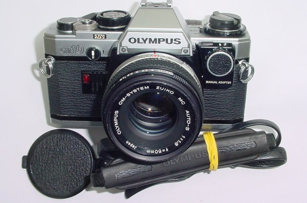 Olympus OM10 35mm Film SLR Manual Camera with Olympus 50/1.8 Zuiko Lens