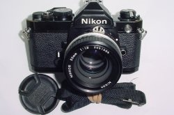 Nikon FM 35mm Film SLR Manual Camera with Nikon 50/1.8 Nikkor AI Lens - Black