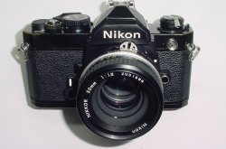 Nikon FM 35mm Film SLR Manual Camera with Nikon 50/1.8 Nikkor AI Lens - Black