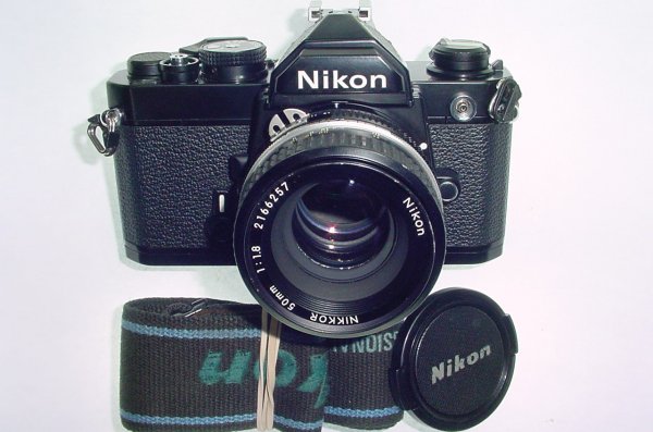 Nikon FM 35mm Film SLR Manual Camera with Nikon 50/1.8 Nikkor AI Lens - Black