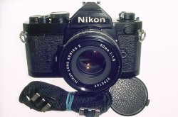 Nikon FM 35mm Film SLR Manual Camera + Nikon 50mm f/1.8 Series E AIs Lens