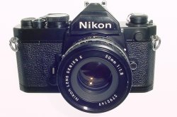 Nikon FM 35mm Film SLR Manual Camera + Nikon 50mm f/1.8 Series E AIs Lens