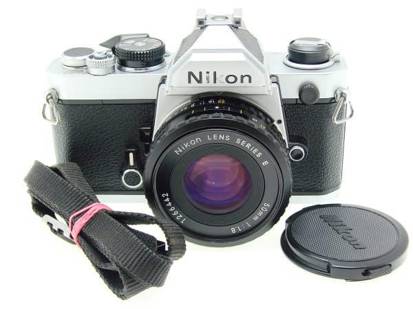 Nikon FM 35mm Film SLR Manual Camera + Nikon 50mm f/1.8 Series E AIs Lens