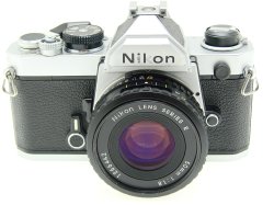 Nikon FM 35mm Film SLR Manual Camera + Nikon 50mm f/1.8 Series E AIs Lens