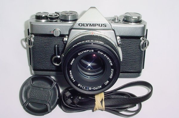 Olympus OM-1 MD 35mm Film SLR Manual Camera with Olympus 50/1.8 Zuiko Lens