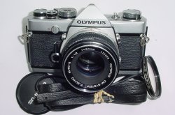 Olympus OM-1 MD 35mm Film SLR Manual Camera with Olympus 50/1.8 Zuiko Lens