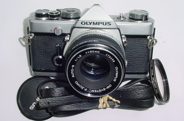 Olympus OM-1 MD 35mm Film SLR Manual Camera with Olympus 50/1.8 Zuiko Lens