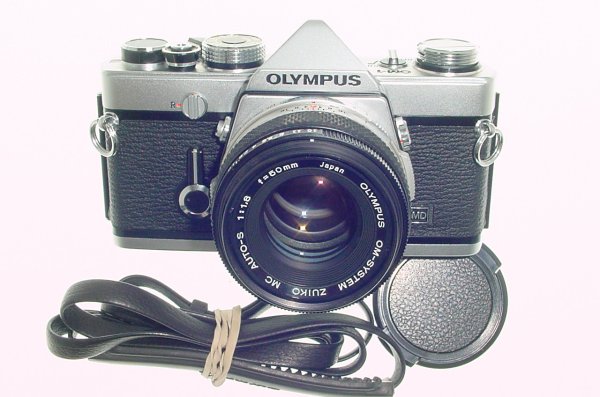 Olympus OM-1 MD 35mm Film SLR Manual Camera with Olympus 50/1.8 Zuiko Lens