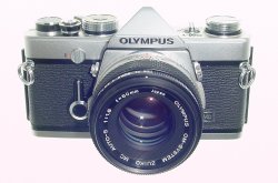 Olympus OM-1 MD 35mm Film SLR Manual Camera with Olympus 50/1.8 Zuiko Lens