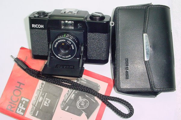 RICOH FF-1 35mm Film Compact Manual Camera Color Rikenon 35/2.8 Lens