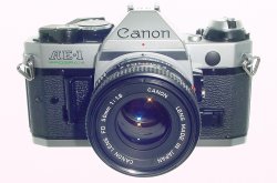 Canon AE-1 Program 35mm SLR Film Manual Camera with Canon 50mm F/1.8 FD Lens
