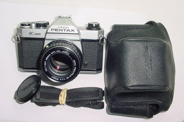 Pentax K1000 35mm Film SLR Manual Camera + Pentax-M 50mm F/1.4 SMC Lens