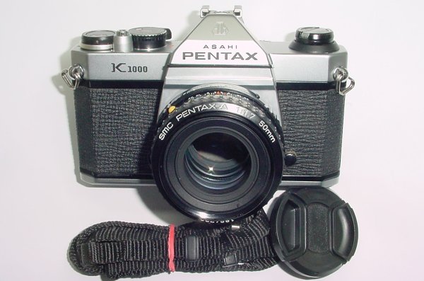 Pentax K1000 35mm Film SLR Manual Camera + Pentax-A 50mm F/1.7 SMC Lens