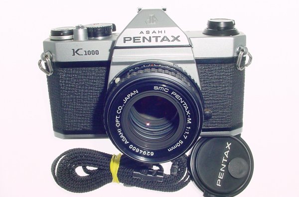 Pentax K1000 35mm Film SLR Manual Camera + Pentax-M 50mm F/1.7 SMC Lens
