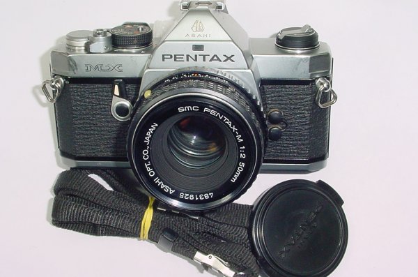 Pentax MX 35mm Film SLR Manual Camera with Pentax-M 50mm F/2 SMC Lens