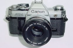 Canon AT-1 35mm SLR Film Manual Camera with Canon 50mm F/1.8 FD S.C. Lens