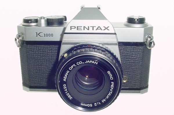 Pentax K1000 35mm Film SLR Manual Camera with Pentax-M 50mm F/2 SMC Lens