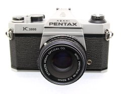 Pentax K1000 35mm Film SLR Manual Camera with Pentax-M 50mm F/2 SMC Lens