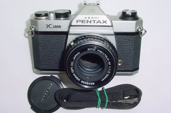 Pentax K1000 35mm Film SLR Manual Camera + Pentax-M 50mm F/1.7 SMC Lens