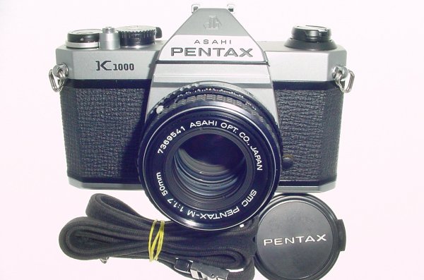Pentax K1000 35mm Film SLR Manual Camera + Pentax-M 50mm F/1.7 SMC Lens