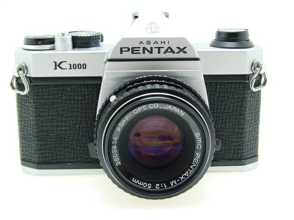 Pentax K1000 35mm Film Manual SLR Camera + Pentax-M 50mm F/2 SMC Lens