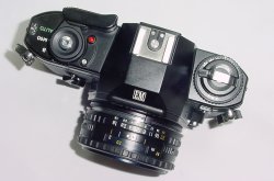 Nikon EM 35mm Film SLR Manual Camera with Nikon 50mm F1.8 Series E Pancake Lens
