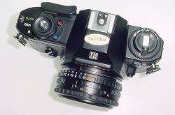 Nikon EM 35mm Film SLR Manual Camera with Nikon 50mm F1.8 Series E Pancake Lens