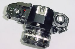 Nikon EM 35mm Film SLR Manual Camera with Nikon 50mm F1.8 Series E Pancake Lens