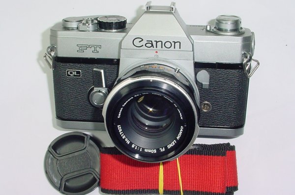 Canon FT QL 35mm Film SLR Manual Camera with Canon 50mm F/1.8 FL Lens