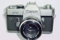 Canon FT QL 35mm Film SLR Manual Camera with Canon 50mm F/1.8 FL Lens
