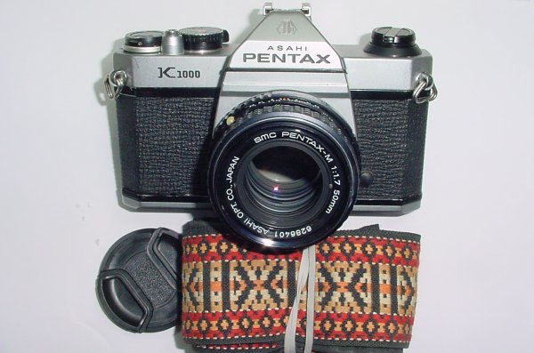 Pentax K1000 35mm Film SLR Manual Camera with Pentax-A 50mm F/1.7 SMC Lens