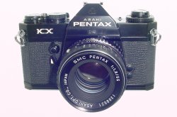 Pentax KX 35mm Film SLR Manual Camera with ASAHI 55mm F/1.8 SMC Lens in Black