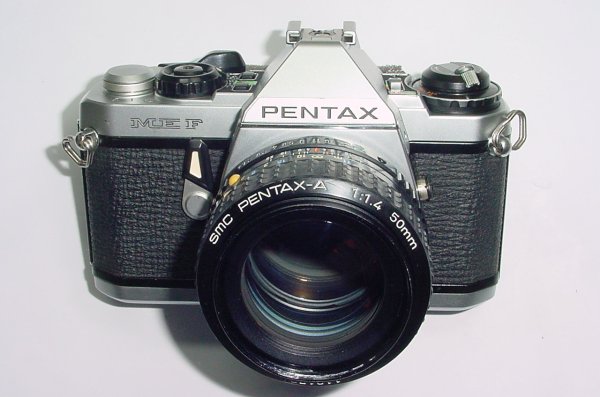 Pentax ME F 35mm Film SLR Manual Camera with Pentax-A 50mm F/2 SMC Lens