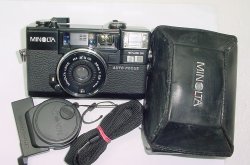 Minolta HI-MATIC AF2 35mm Film Point & Shoot Camera 38/2.8 Lens + Case, Lens Cap