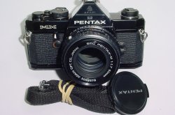 Pentax MX 35mm Film SLR Manual Camera with Pentax-M 50mm F/1.7 SMC Lens in Black