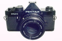 Pentax MX 35mm Film SLR Manual Camera with Pentax-M 50mm F/1.7 SMC Lens in Black